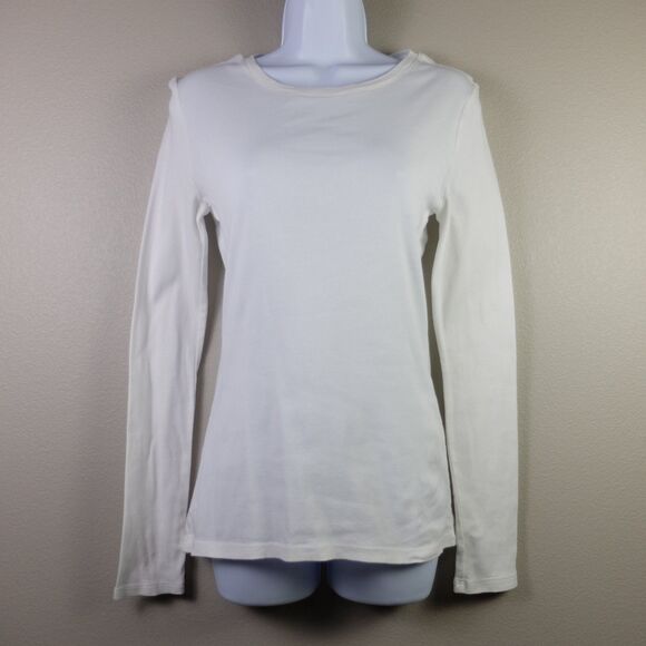 Forever 21 White Base Layer Long Sleeve Tee Size Medium - Picture 1 of 7